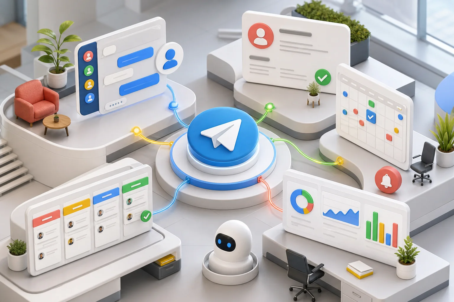 Ілюстрація до статті: Telegram-боти для бізнесу 2026 : від ідеї до запуску за тиждень